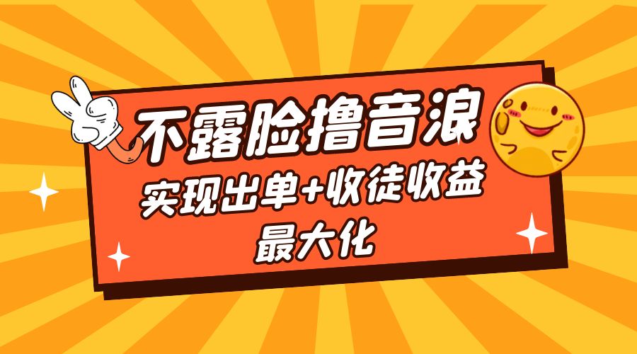 全网最新不露脸撸音浪：跑通自动化成交闭环，实现出单+收徒收益最大化